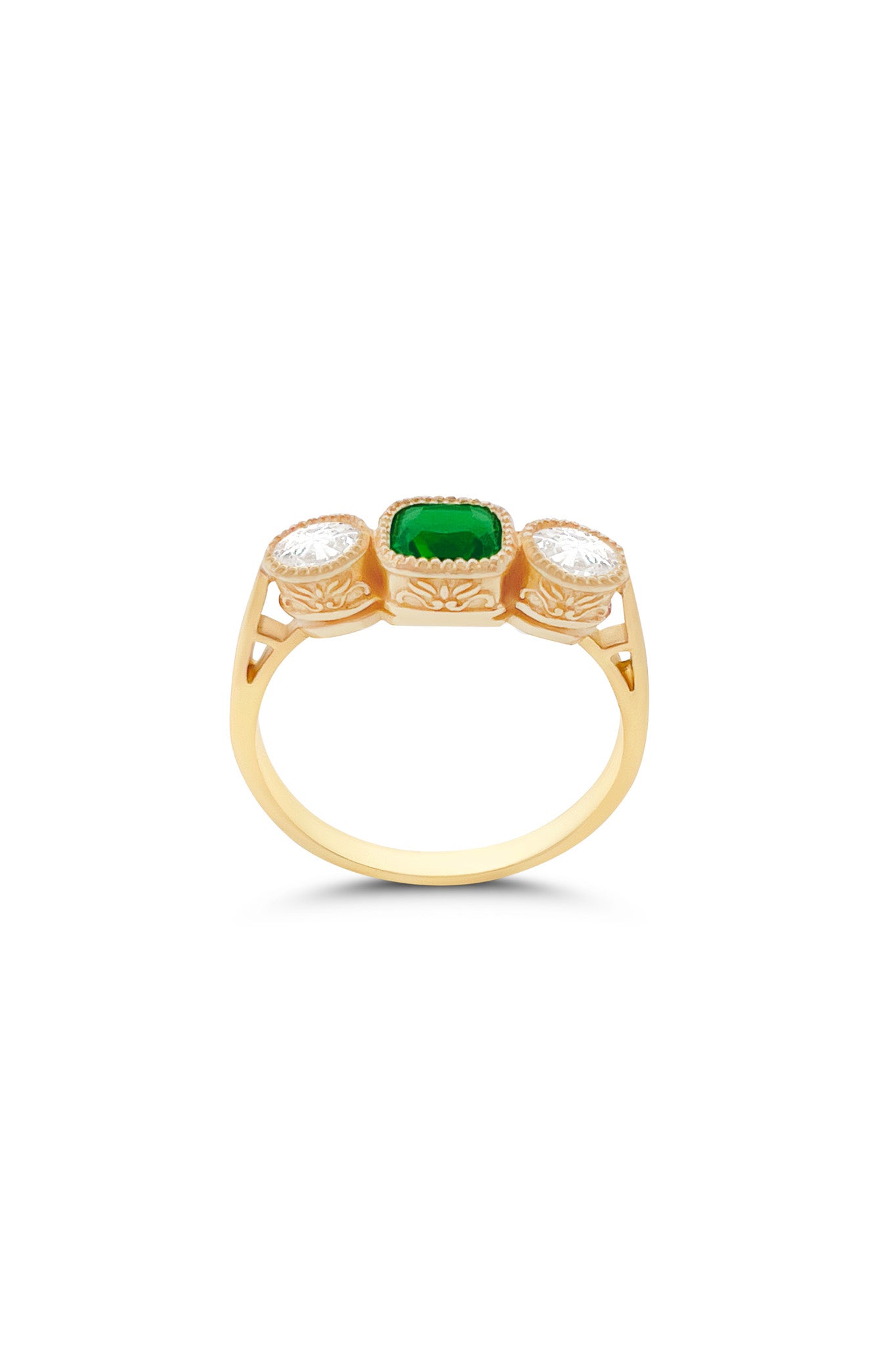 3 stone vintage ring