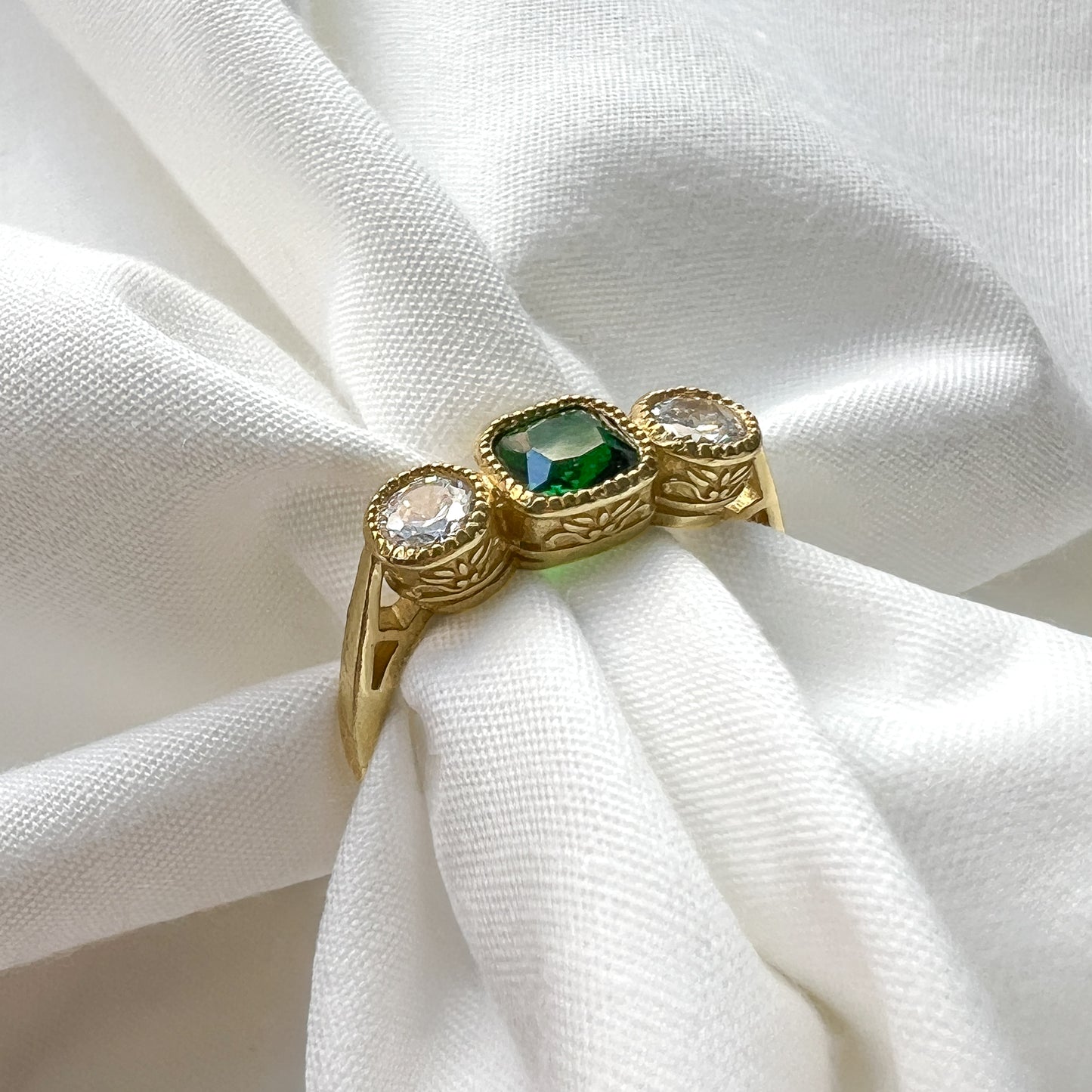 Three-Stone Edwardian Ring - Gold