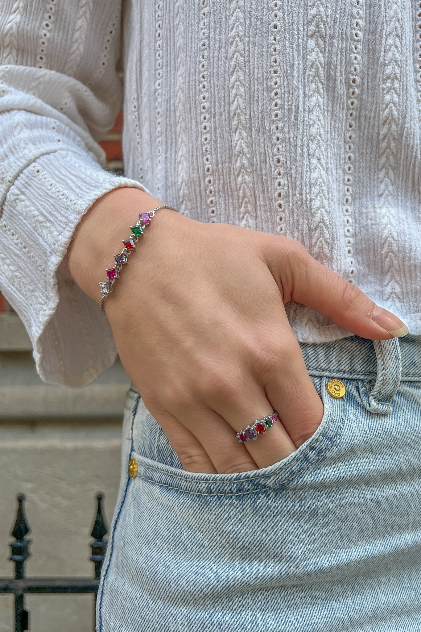 Crowned Jewel Ring - Silver