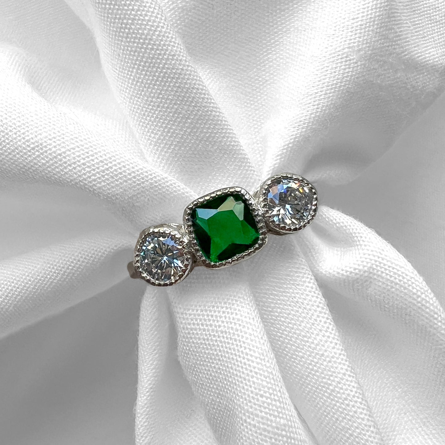 Three-Stone Edwardian Ring - Silver