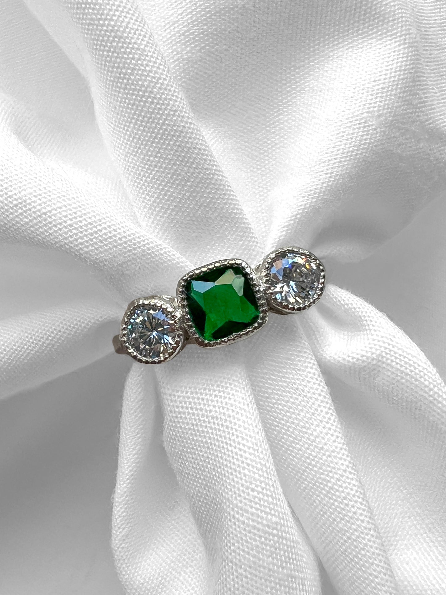 Three-Stone Edwardian Ring - Silver