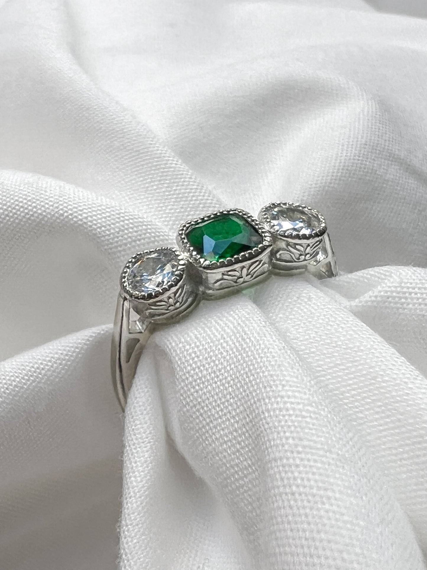Three-Stone Edwardian Ring - Silver