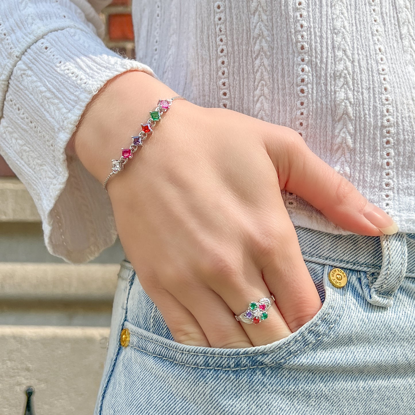 Linked-Love Bracelet - Silver