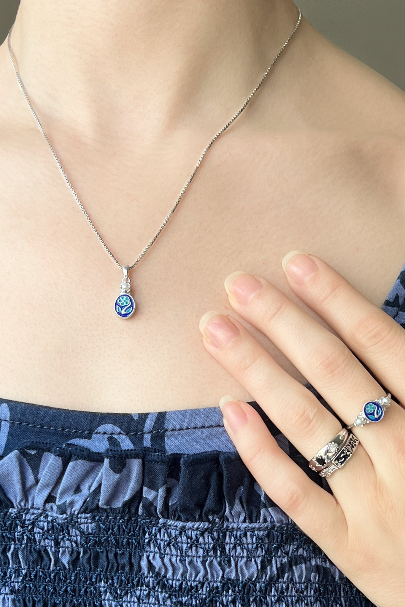 Forget-me-not Flower Necklace