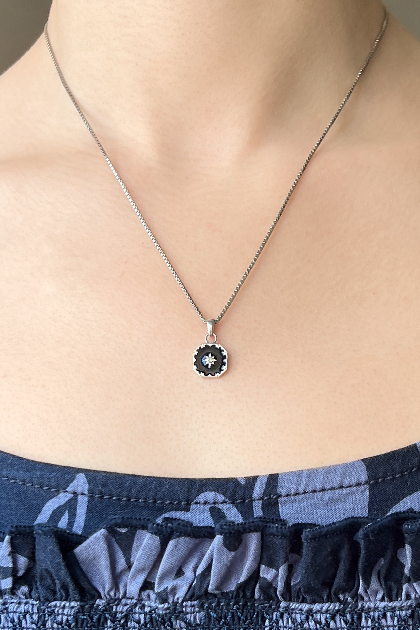 Celestial Star Necklace Silver