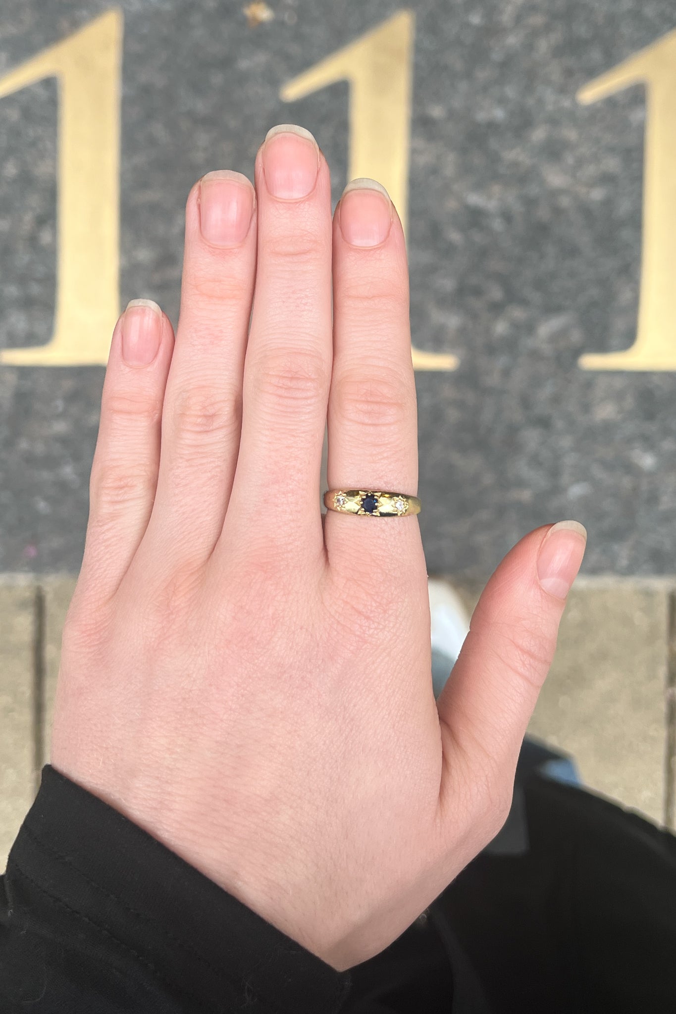 stackable blue gemstone ring