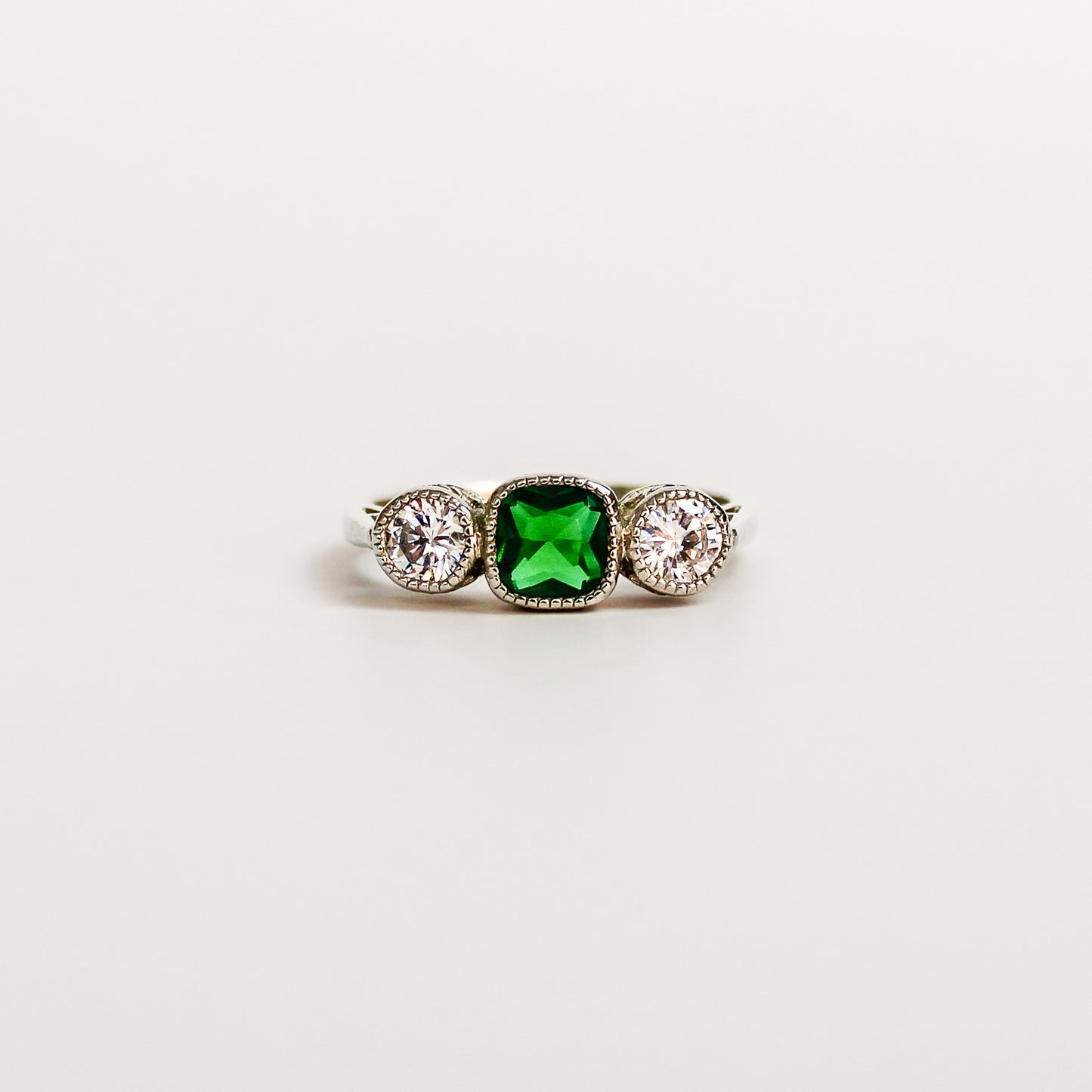 Edwardian Three-Stone Ring - Silver