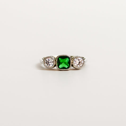 Edwardian Three-Stone Ring - Silver