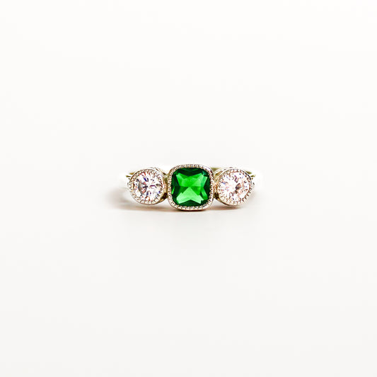 Edwardian Three-Stone Ring - silver