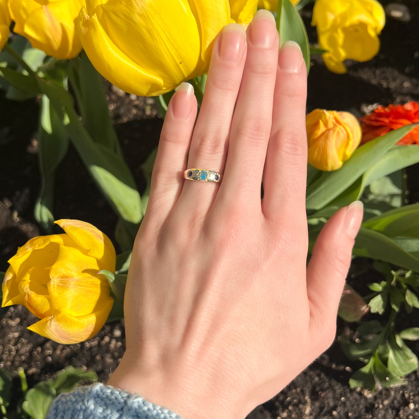 Letters from Roma Ring - Gold