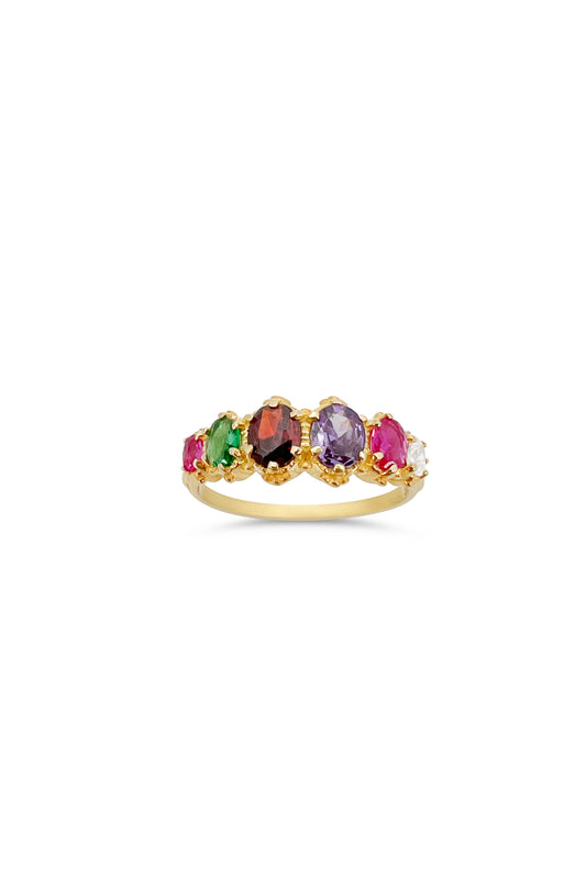 Crowned Jewel Ring - Gold