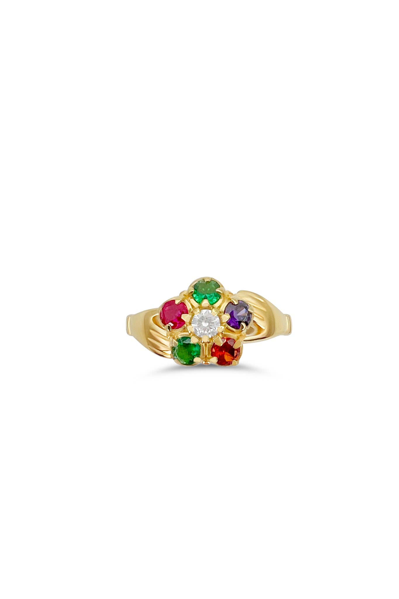 flower gemstone ring REGARD