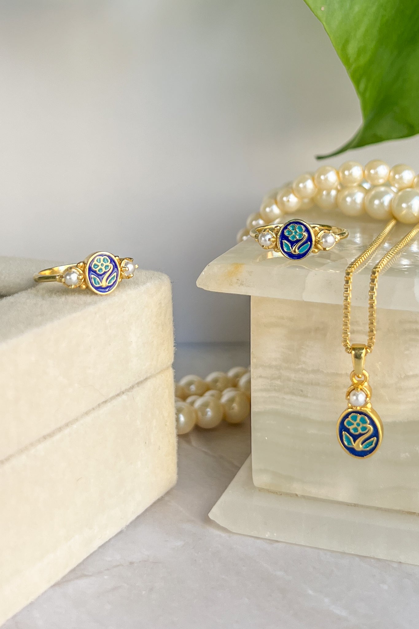 forget-me-not gemstone ring