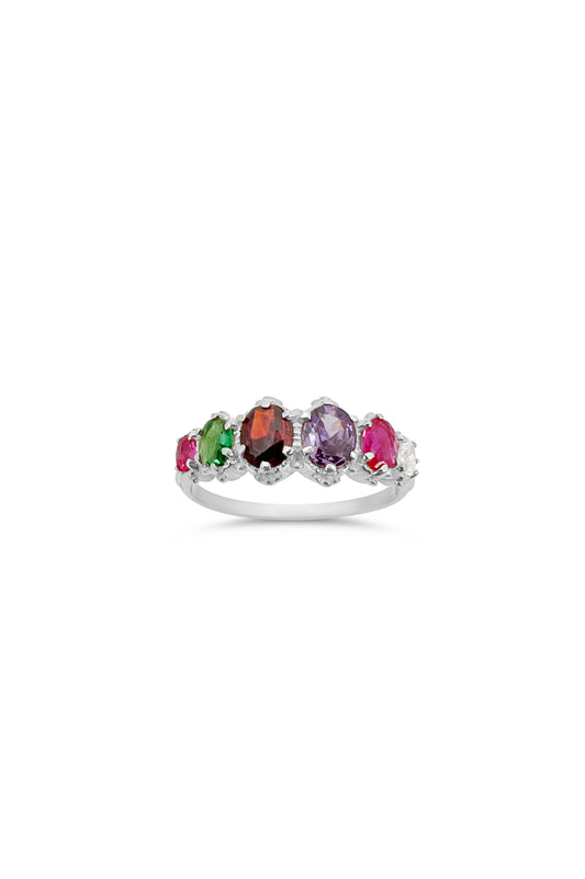 Crowned Jewel Ring - Silver