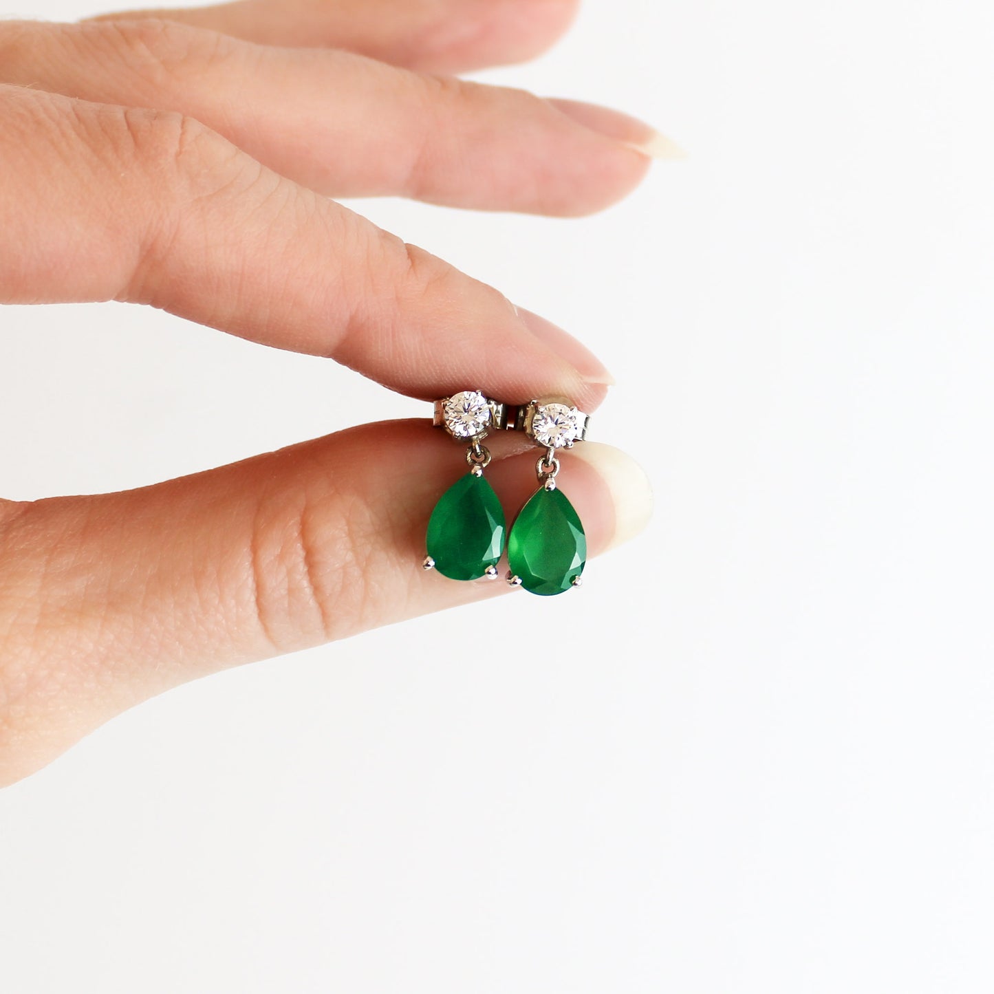 Devoted Drop Studs - Silver