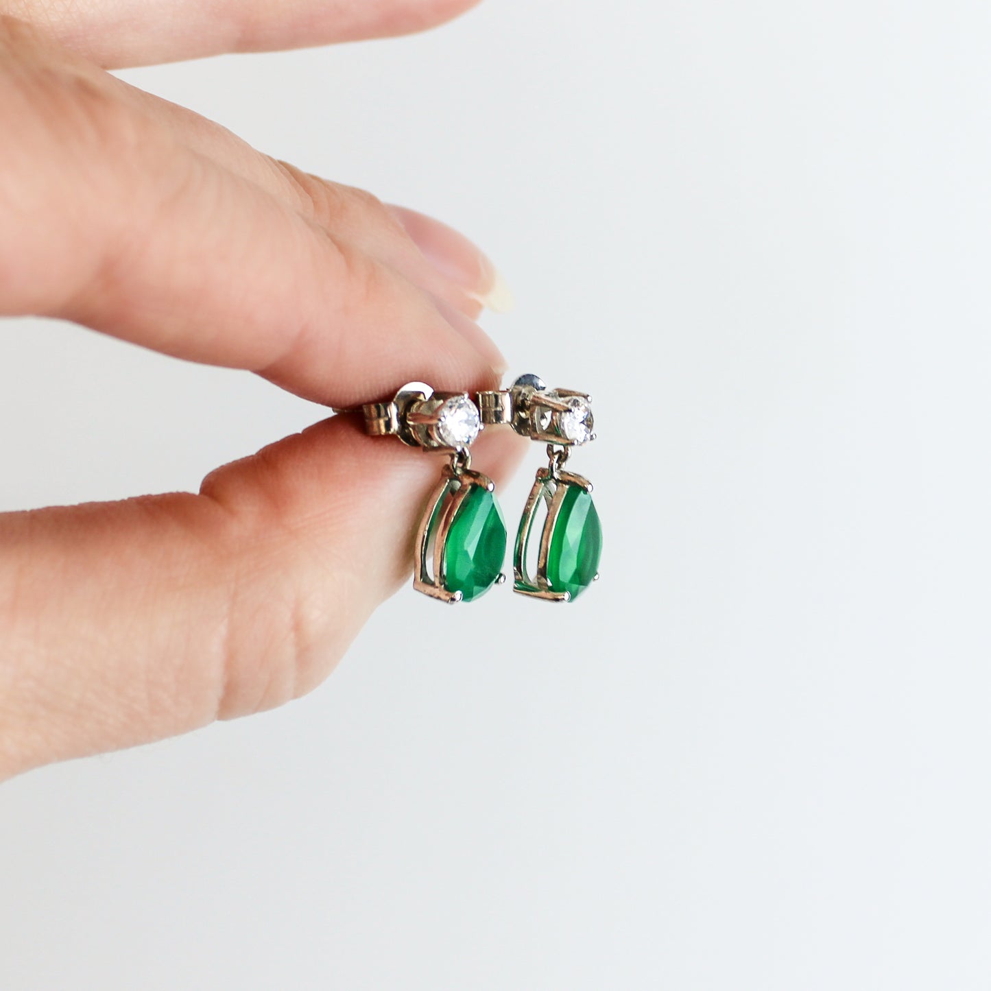 Devoted Drop Studs - Silver