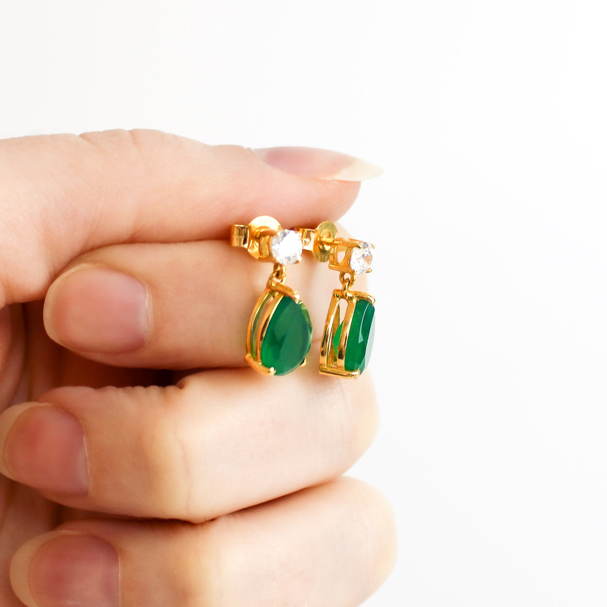 Devoted Drop Studs - gold