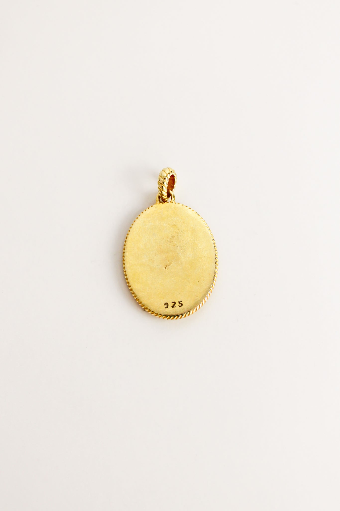 Black Enamel Mourning Cameo Pendant