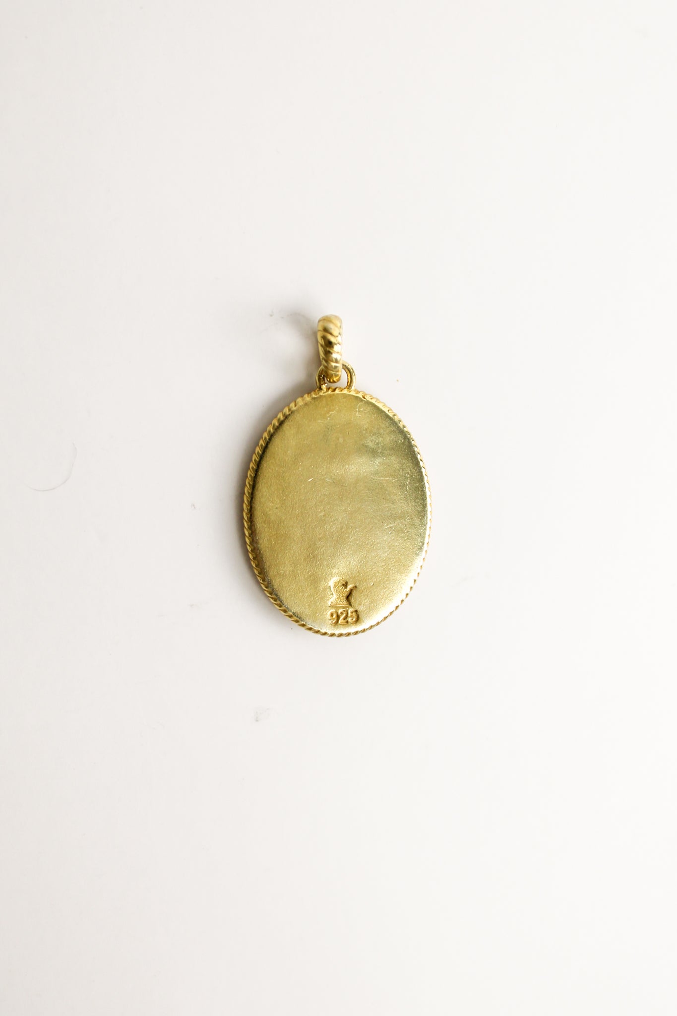 Gold and Silver Mourning Cameo Pendant