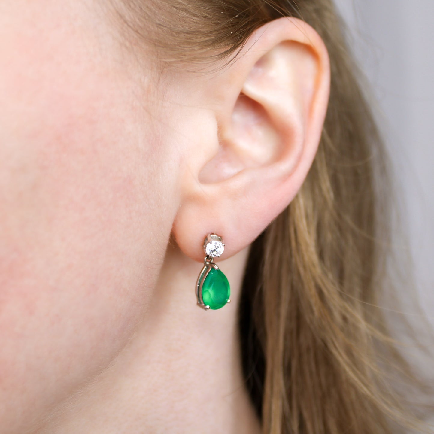 Devoted Drop Studs - Silver