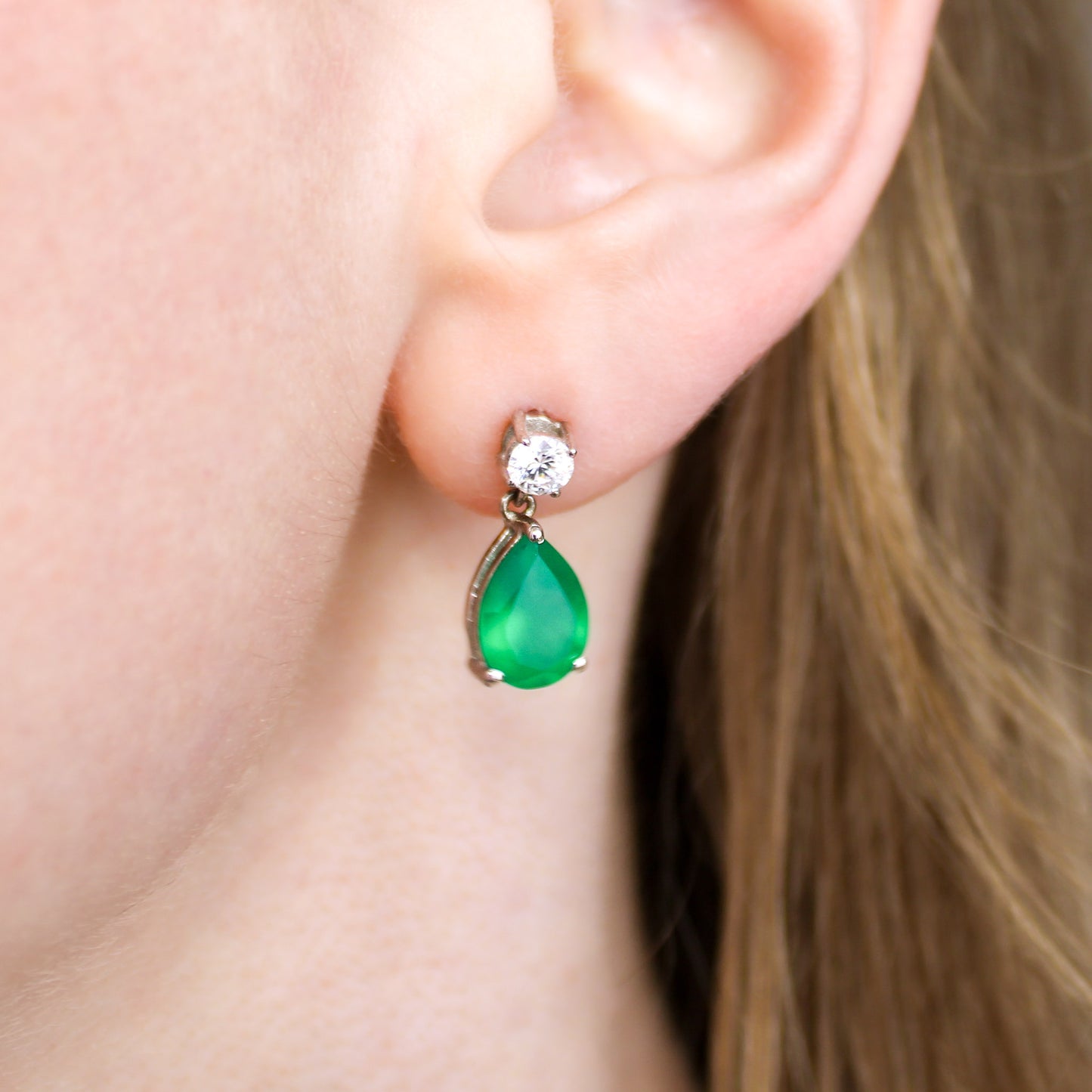 Devoted Drop Studs - Silver