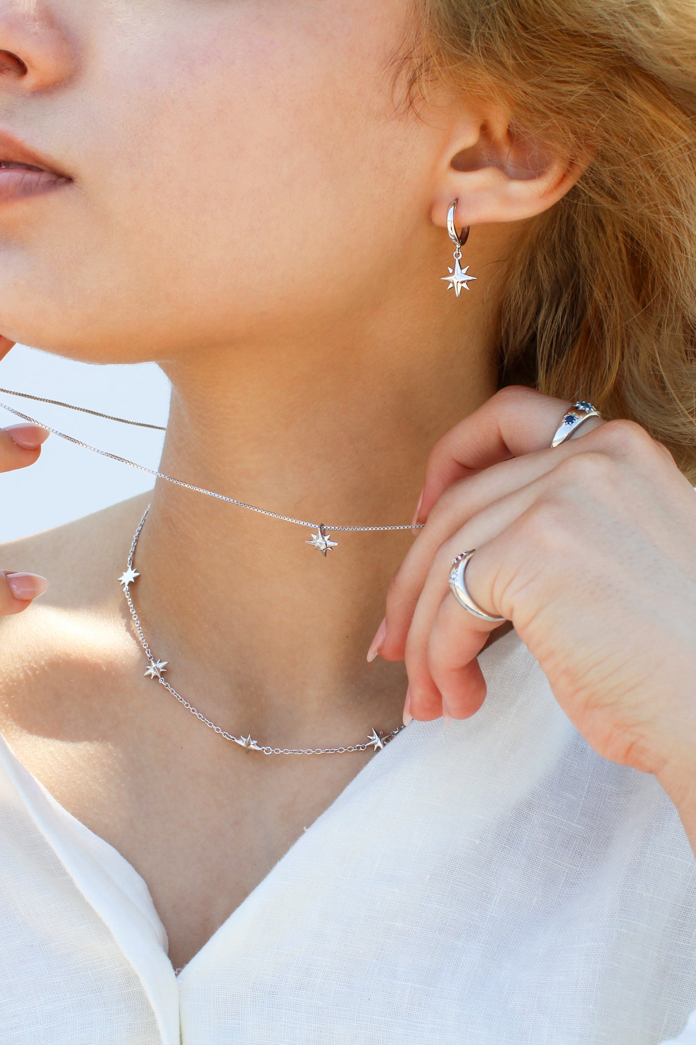 Stella Hoops - Silver