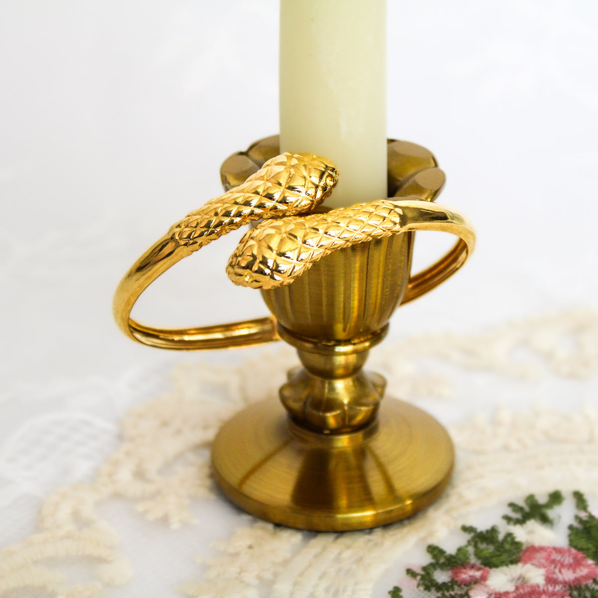 Serpentine Bracelet 18k gold vermeil wrapped around candle, coiled serpent scale texture bangle, Ether Jewelry