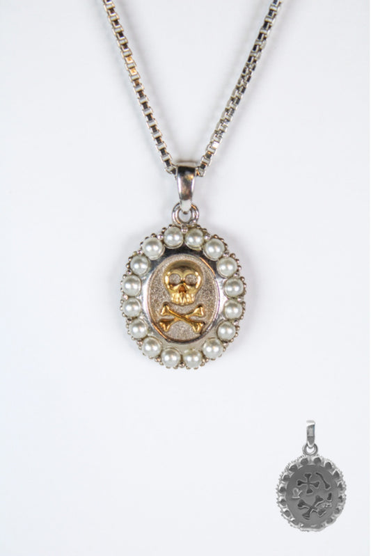 Mourning Memento Pendant - Silver
