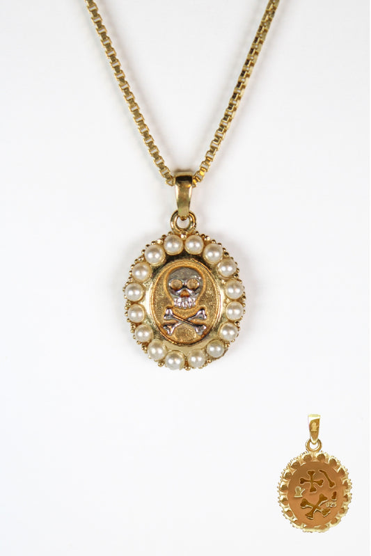 Mourning Memento Pendant - Gold
