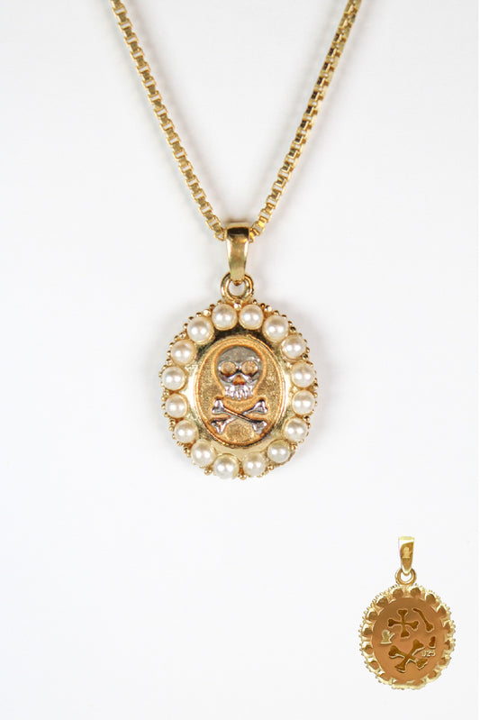 Mourning Memento Necklace - Heirloom Gold