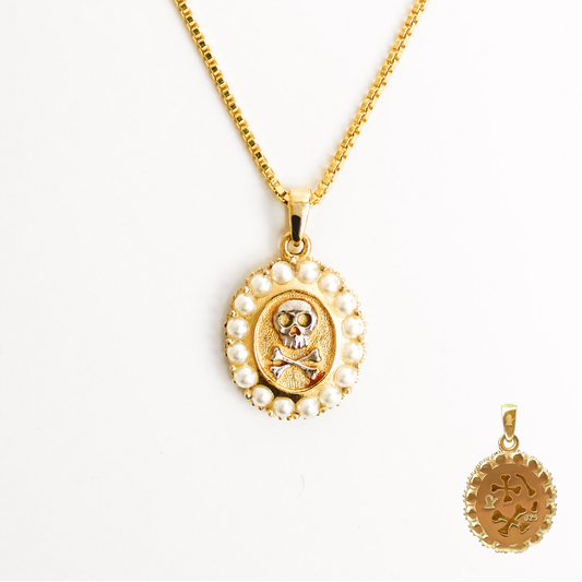 Mourning Memento Necklace - heirloom gold