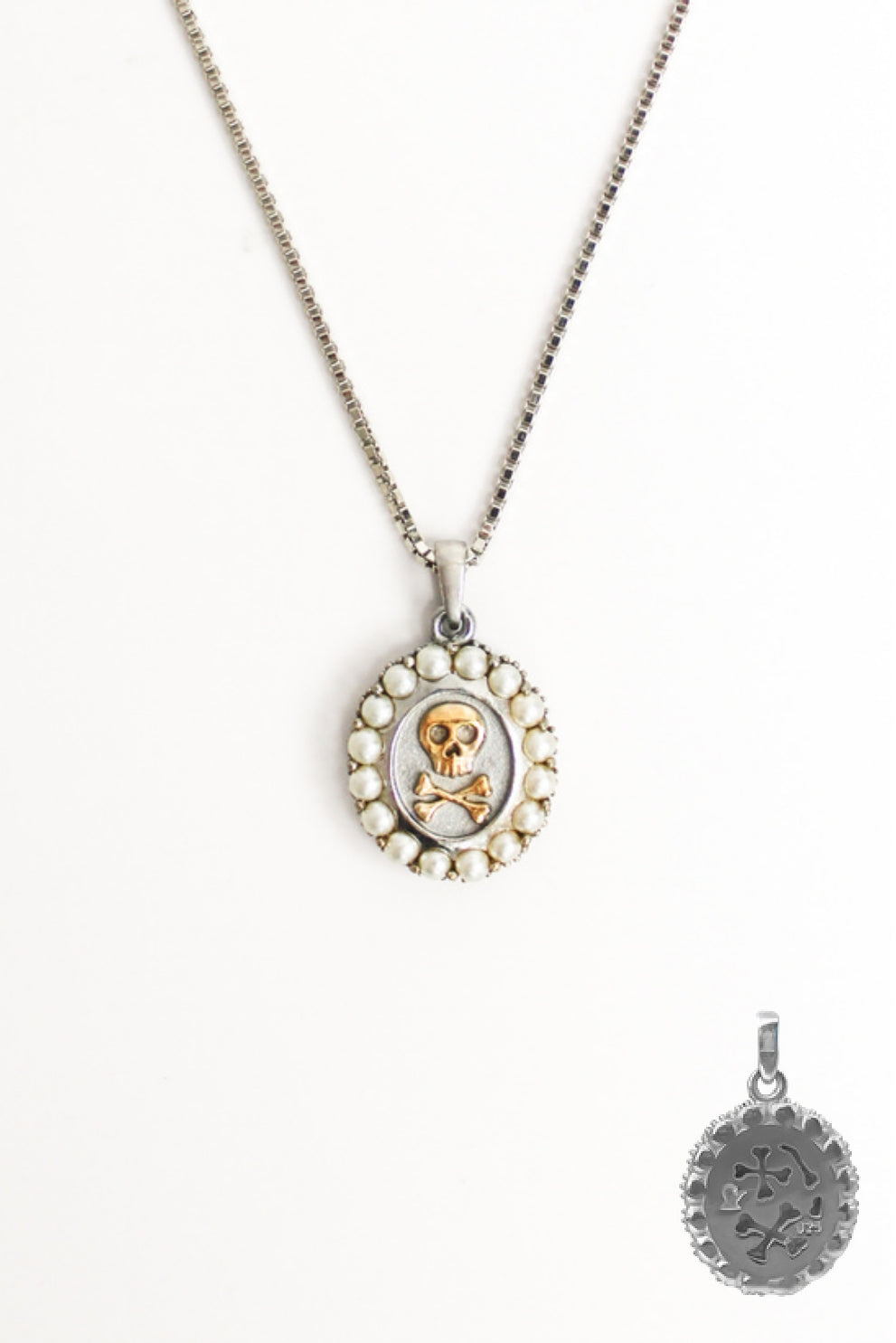 Mourning Memento Necklace - heirloom silver